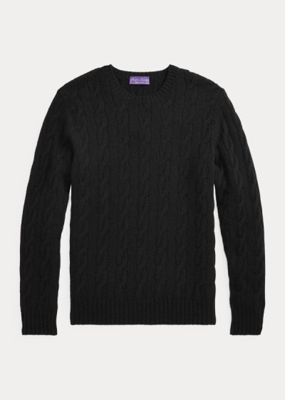 Sueter Ralph Lauren Hombre Negros - Cable-Knit Cashmere - RNKAP6209